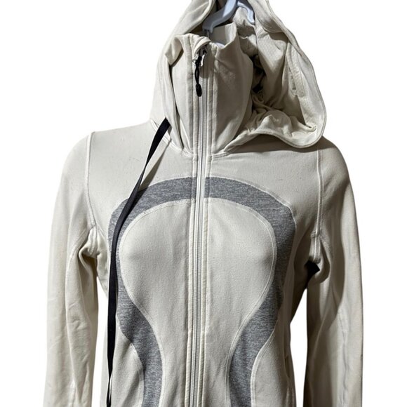 Lululemon Athletica Scuba Woman Hoodie Full Zip Jacket Thumbholes Size 6